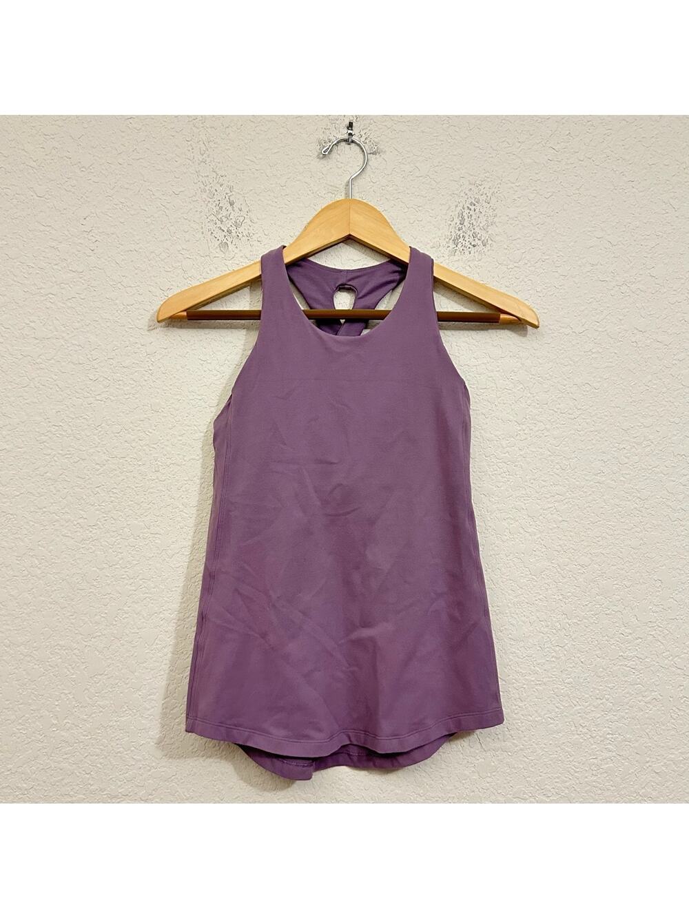 LULULEMON Sweat Reps 2 In 1 Tank Top Purple Criss Cross Activewear